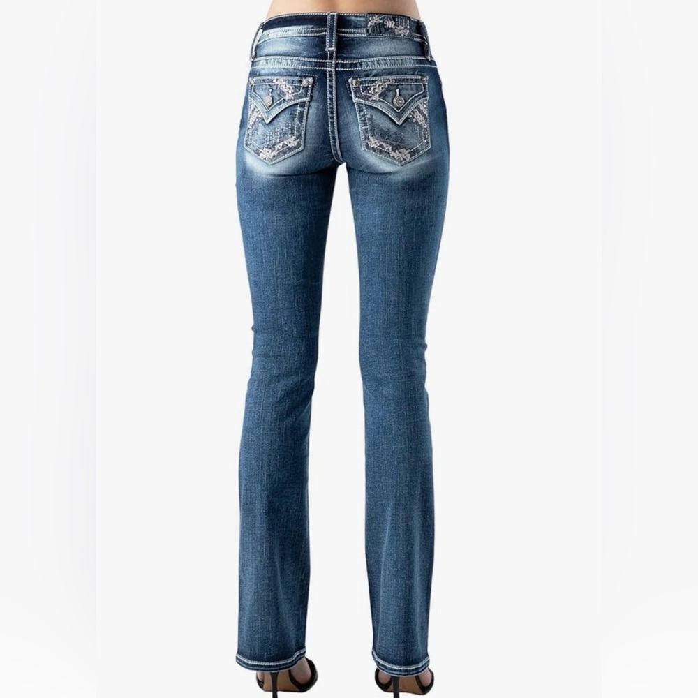 Miss Me Zig Zag Embellished Flap Pocket Design